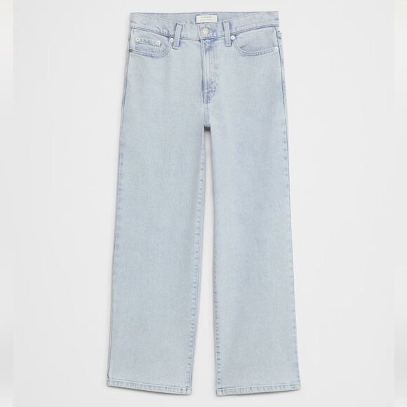 BANANA REPUBLIC High-Rise Straight Jean, White, Size 6 Petite - Picture 6 of 11